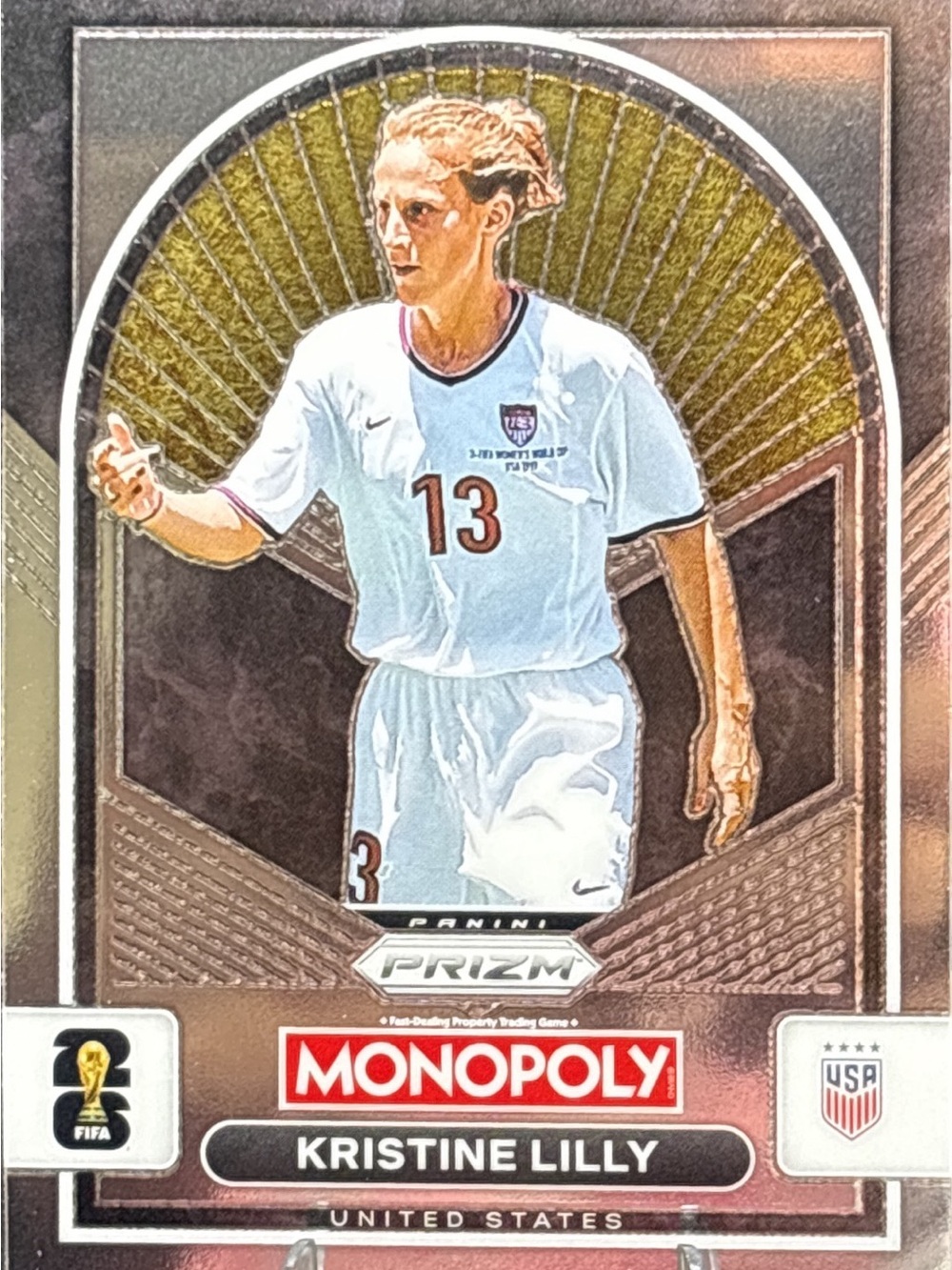 Panini Prizm Monopoly Kristine Lilly Soccer Card